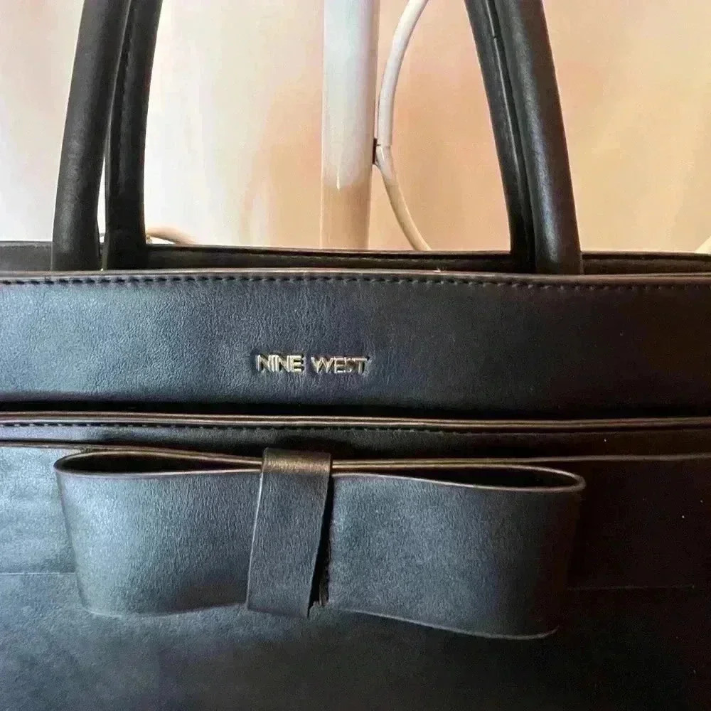 Nine West Black Bow Handbag - Picture 4 of 11